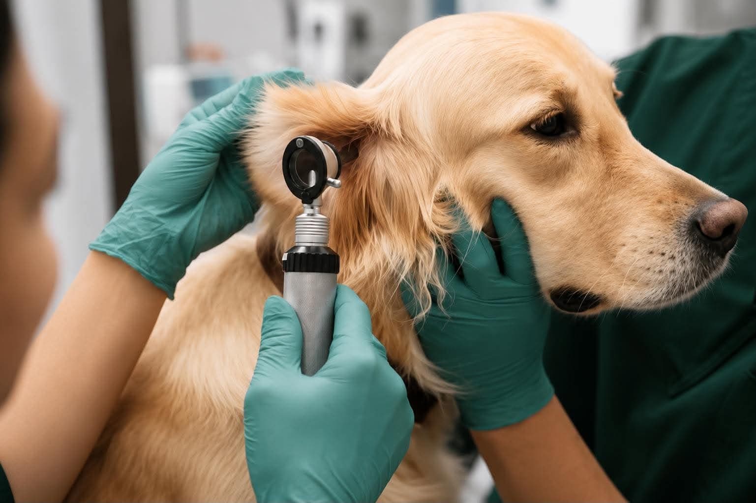 öronundersökning hund